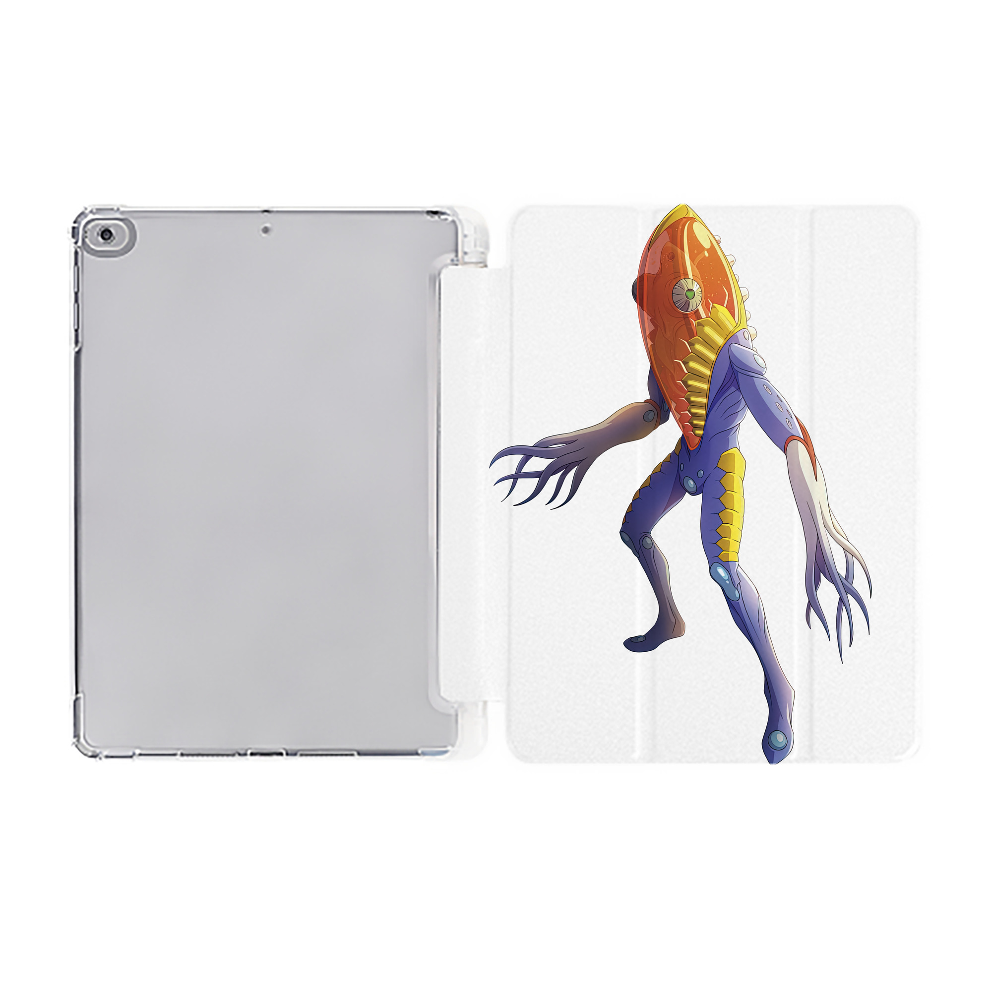 （画像用） ウルトラマン Ultraman IPad ケース ペン収納付き 三つ折りスタンド PUレザー×シリコン 対応機種9.5/10.5/10.9インチ